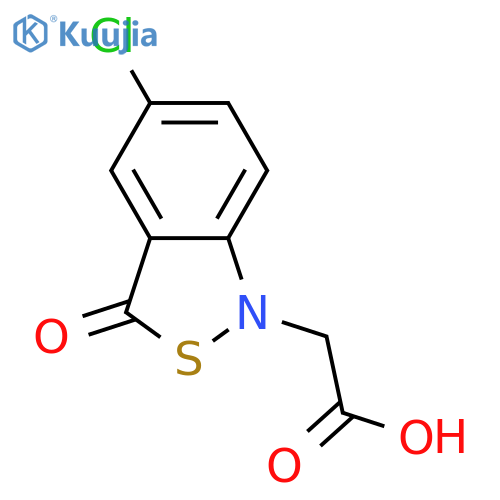 2,1-Benzisothiazole-1(3H)-acetic acid, 5-chloro-3-oxo- (9CI, ACI) structure