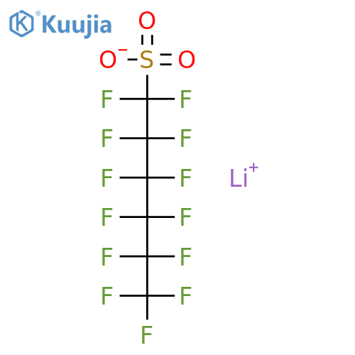 1-Hexanesulfonic acid,1,1,2,2,3,3,4,4,5,5,6,6,6-tridecafluoro-, lithium salt (1:1) structure