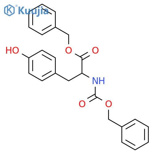 benzyl (2S)-2-{[(benzyloxy)carbonyl]amino}-3-(4-hydroxyphenyl)propanoate structure