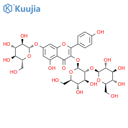 Kaempferol 3-sophoroside-7-glucoside structure