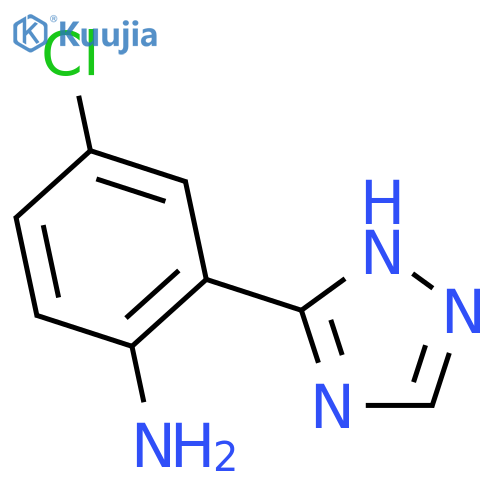 BENZENAMINE, 4-CHLORO-2-(1H-1,2,4-TRIAZOL-3-YL)- structure