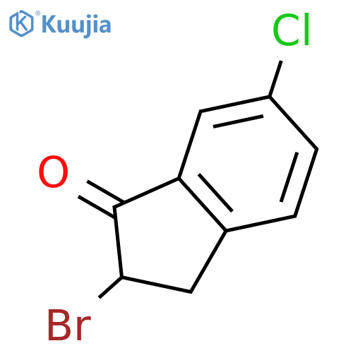 2-BROMO-6-CHLORO-2,3-DIHYDRO-1H-INDEN-1-ONE structure