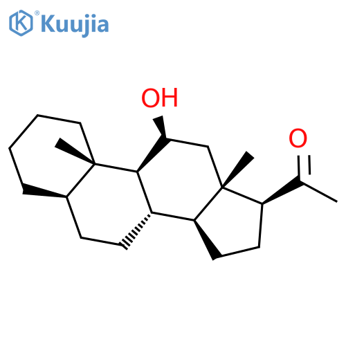 Pregnan-20-one, 11-hydroxy-, (5a,11b)- structure