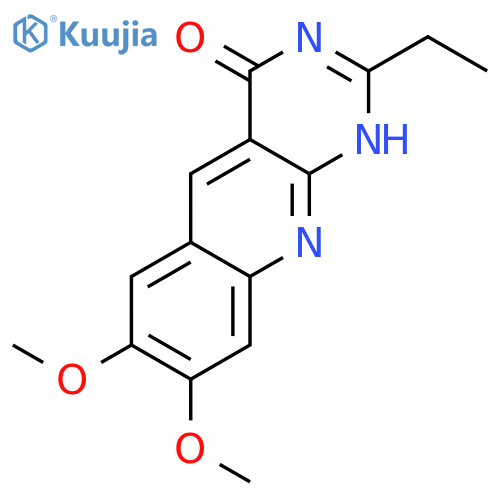 Pyrimido[4,5-b]quinolin-4(1H)-one, 2-ethyl-7,8-dimethoxy- structure