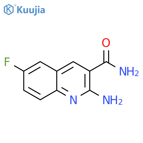 3-Quinolinecarboxamide, 2-amino-6-fluoro- structure