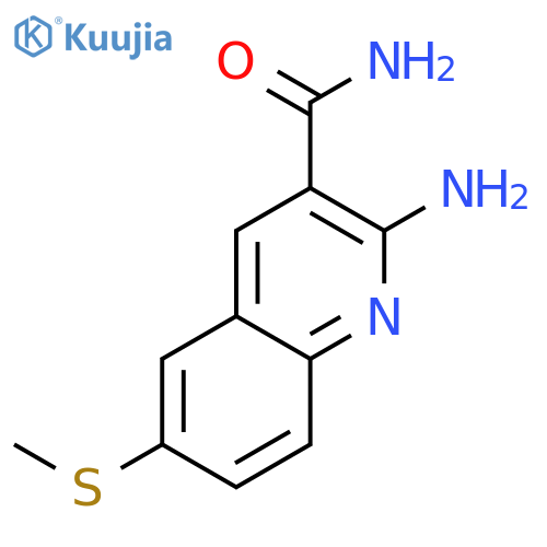 3-QUINOLINECARBOXAMIDE, 2-AMINO-6-(METHYLTHIO)- structure