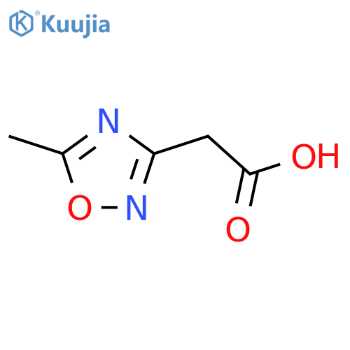2-(5-Methyl-1,2,4-oxadiazol-3-yl)acetic acid structure