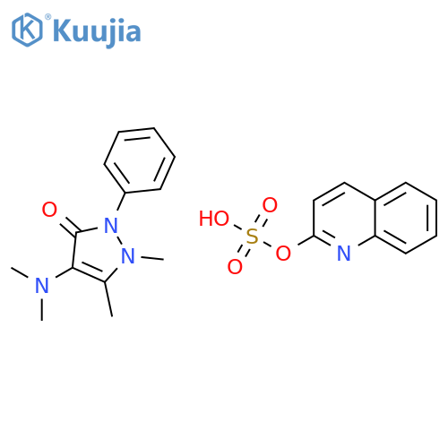 4-(dimethylamino)-1,2-dihydro-1,5-dimethyl-2-phenyl-3H-pyrazol-3-one, compound with 2-quinolyl hydrogen sulphate (1:1) structure