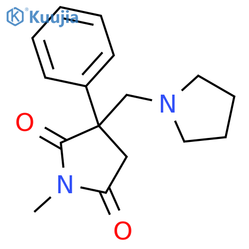 2,5-Pyrrolidinedione, 1-methyl-3-phenyl-3-(1-pyrrolidinylmethyl)- structure