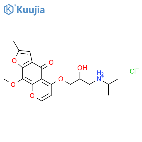 2-hydroxy-3-[(9-methoxy-2-methyl-4-oxo-4H-furo[3,2-g]chromen-5-yl)oxy]-N-(propan-2-yl)propan-1-aminium chloride structure