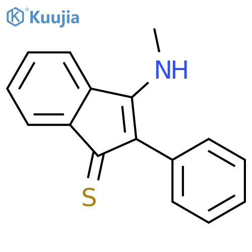 1H-Indene-1-thione, 3-(methylamino)-2-phenyl- structure