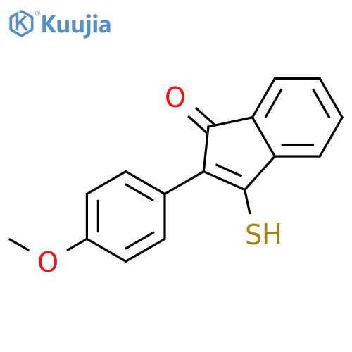 1H-INDEN-1-ONE, 3-MERCAPTO-2-(4-METHOXYPHENYL)- structure