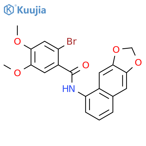 Benzamide, 2-bromo-4,5-dimethoxy-N-naphtho[2,3-d]-1,3-dioxol-5-yl- structure