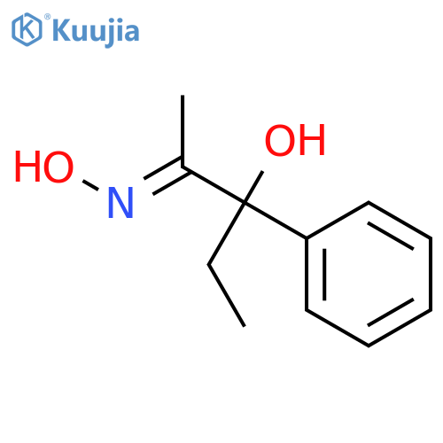 2-Pentanone, 3-hydroxy-3-phenyl-, oxime structure