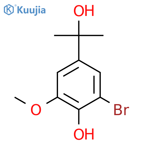 2-bromo-4-(2-hydroxypropan-2-yl)-6-methoxyphenol structure