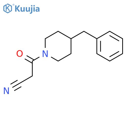 3-(4-Benzylpiperidin-1-yl)-3-oxopropanenitrile structure
