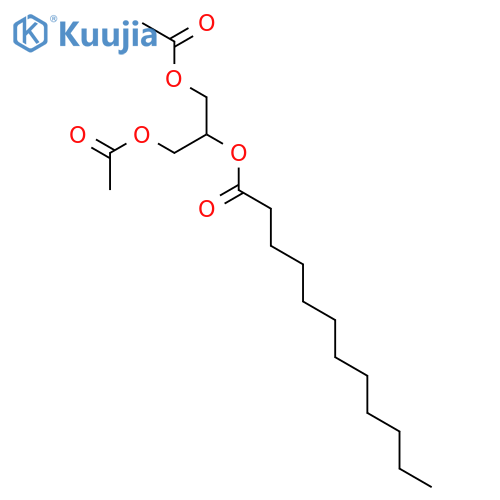 Dodecanoic acid, 2-(acetyloxy)-1-[(acetyloxy)methyl]ethyl ester structure