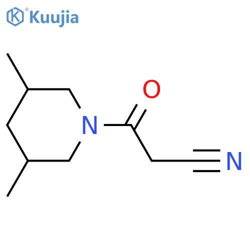 Piperidine, 1-(cyanoacetyl)-3,5-dimethyl- (9CI) structure