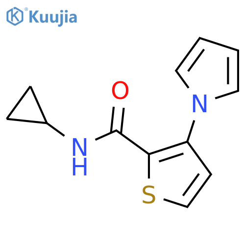 N-CYCLOPROPYL-3-(1H-PYRROL-1-YL)-2-THIOPHENECARBOXAMIDE structure