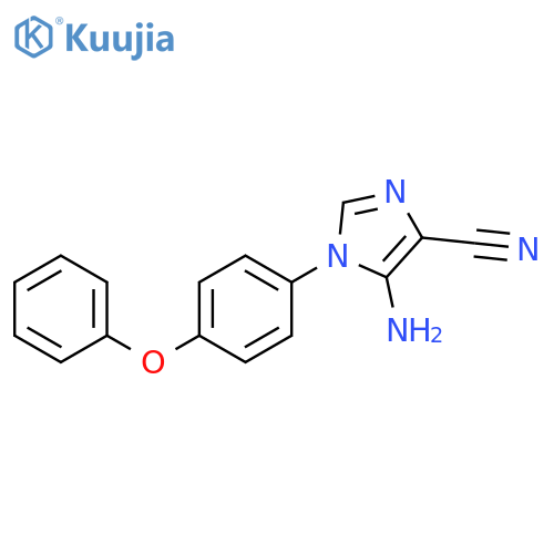 5-amino-1-(4-phenoxyphenyl)-1H-imidazole-4-carbonitrile structure