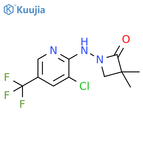 1-{[3-chloro-5-(trifluoromethyl)pyridin-2-yl]amino}-3,3-dimethylazetidin-2-one structure