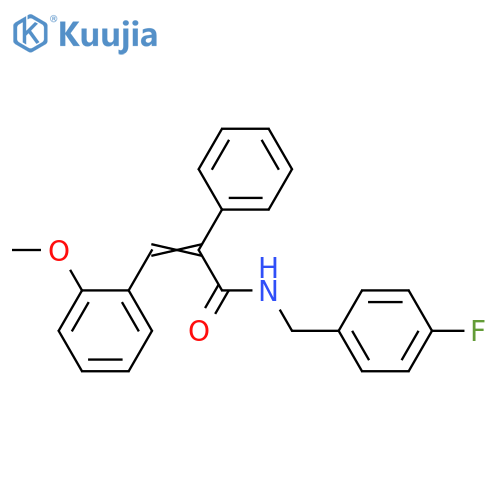 (Z)-N-(4-FLUOROBENZYL)-3-(2-METHOXYPHENYL)-2-PHENYL-2-PROPENAMIDE structure