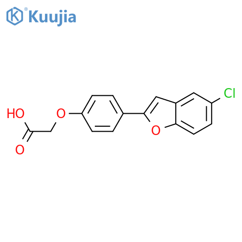 Acetic acid, [4-(5-chloro-2-benzofuranyl)phenoxy]- structure