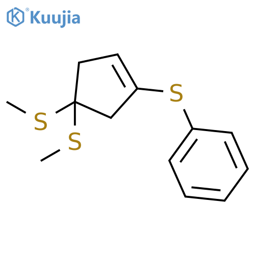 BENZENE, [[4,4-BIS(METHYLTHIO)-1-CYCLOPENTEN-1-YL]THIO]- structure