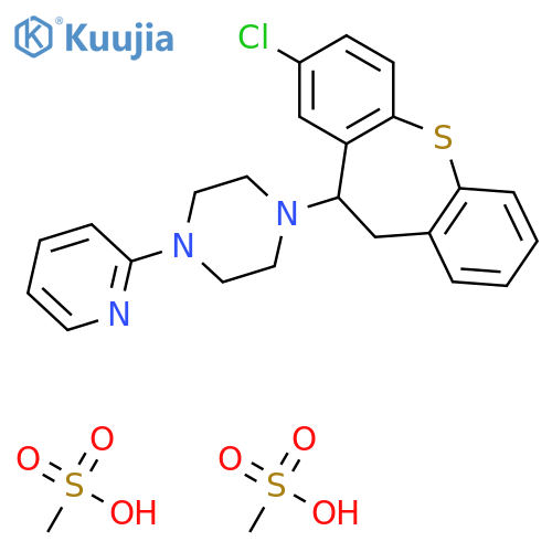 1-(8-chloro-10,11-dihydrodibenzo[b,f]thiepin-10-yl)-4-pyridin-2-ylpiperazine dimethanesulfonate structure