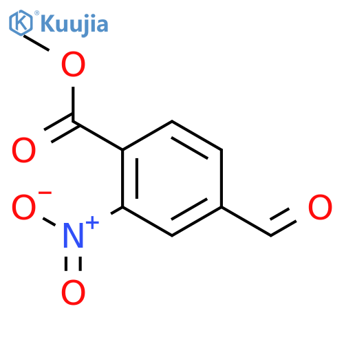 Benzoic acid, 4-formyl-2-nitro-, methyl ester structure