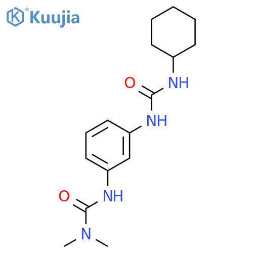 Urea, N'-[3-[[(cyclohexylamino)carbonyl]amino]phenyl]-N,N-dimethyl- structure