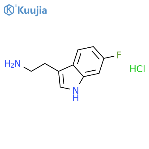 2-(6-fluoro-1H-indol-3-yl)ethan-1-amine hydrochloride structure