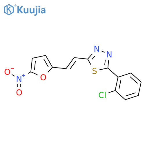 1,3,4-Thiadiazole, 2-(2-chlorophenyl)-5-[2-(5-nitro-2-furanyl)ethenyl]- structure