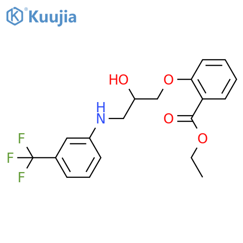 ethyl 2-(2-hydroxy-3-{[3-(trifluoromethyl)phenyl]amino}propoxy)benzoate structure