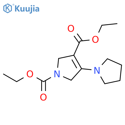 1H-Pyrrole-1,3-dicarboxylic acid, 2,5-dihydro-4-(1-pyrrolidinyl)-, diethylester structure