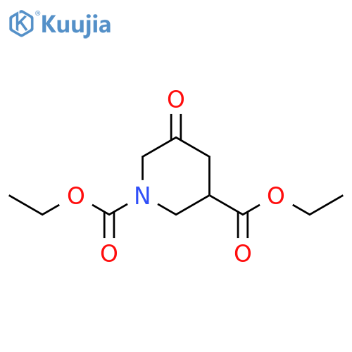 1,3-Piperidinedicarboxylic acid, 5-oxo-, diethyl ester structure