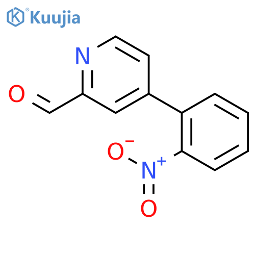 2-Pyridinecarboxaldehyde, 4-(2-nitrophenyl)- structure