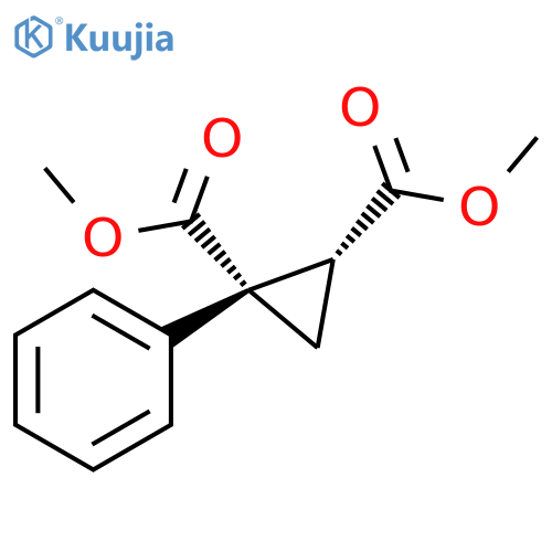 1,2-dimethyl (1S,2R)-1-phenylcyclopropane-1,2-dicarboxylate structure