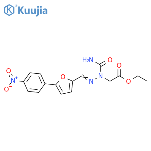 2-1-(Aminocarbonyl)-2-5-(4-nitrophenyl)-2-furanylmethylenehydrazinyl-acetic Acid Ethyl Ester structure
