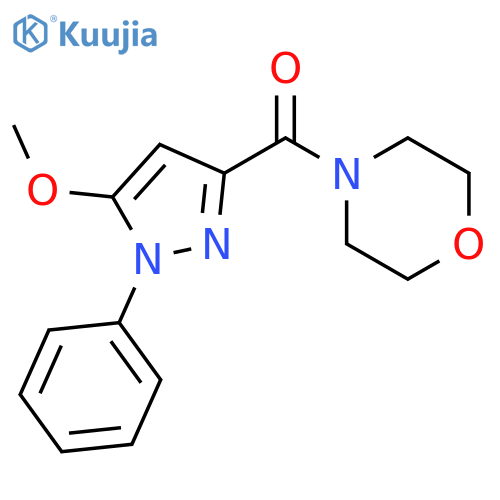 Morpholine, 4-[(5-methoxy-1-phenyl-1H-pyrazol-3-yl)carbonyl]- structure