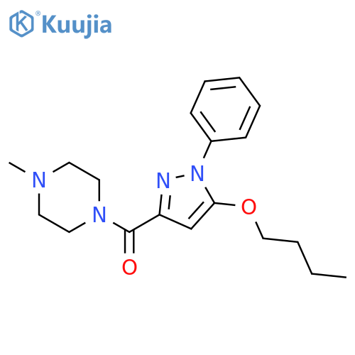 Piperazine, 1-[(5-butoxy-1-phenyl-1H-pyrazol-3-yl)carbonyl]-4-methyl- structure