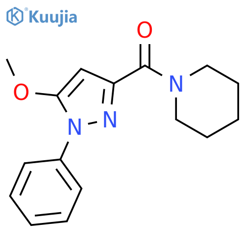 Piperidine, 1-[(5-methoxy-1-phenyl-1H-pyrazol-3-yl)carbonyl]- structure