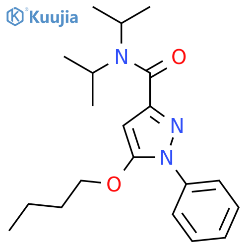 1H-Pyrazole-3-carboxamide, 5-butoxy-N,N-bis(1-methylethyl)-1-phenyl- structure