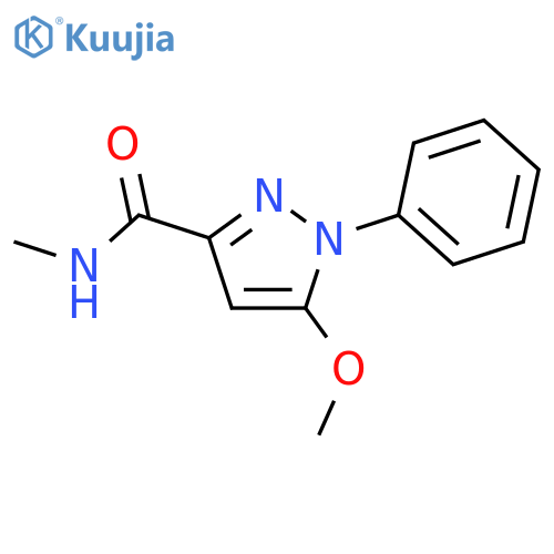1H-Pyrazole-3-carboxamide, 5-methoxy-N-methyl-1-phenyl- structure