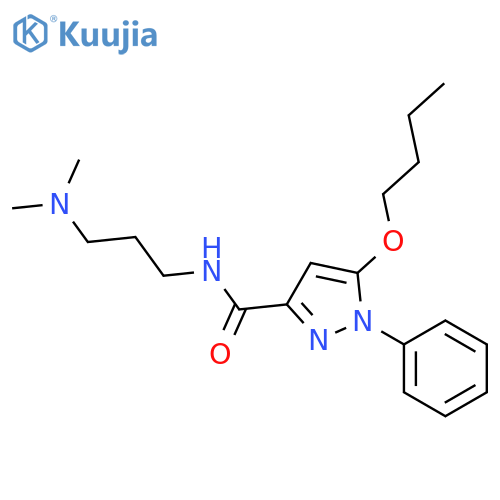 1H-Pyrazole-3-carboxamide,5-butoxy-N-[3-(dimethylamino)propyl]-1-phenyl- structure