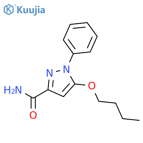 5-butoxy-1-phenyl-1H-pyrazole-3-carboxamide structure