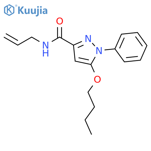 1H-Pyrazole-3-carboxamide, 5-butoxy-1-phenyl-N-2-propenyl- structure