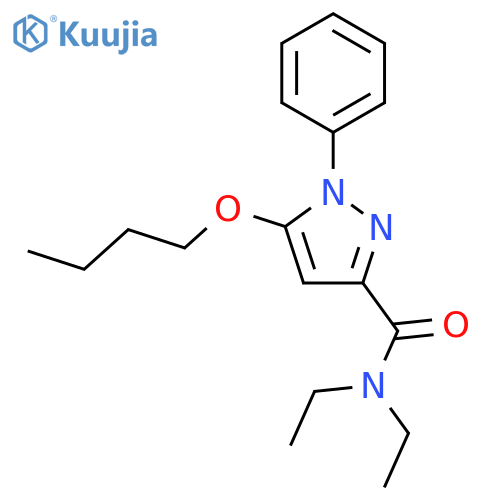 1H-Pyrazole-3-carboxamide, 5-butoxy-N,N-diethyl-1-phenyl- structure