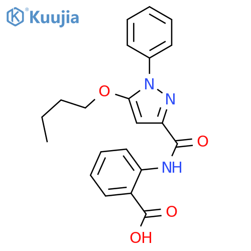 Benzoic acid, 2-[[(5-butoxy-1-phenyl-1H-pyrazol-3-yl)carbonyl]amino]- structure