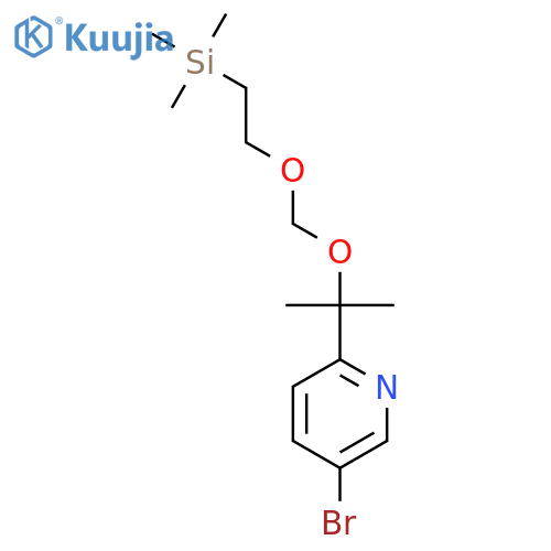 5-bromo-2-(2-{[2-(trimethylsilyl)ethoxy]methoxy}propan-2-yl)pyridine structure